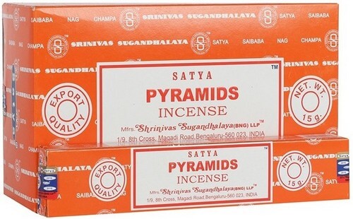 Encens Satya Pyramides Boîte de 12 paquets de 15g