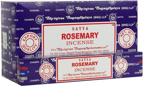 Encens Satya Romarin Boîte de 12 paquets de 15g