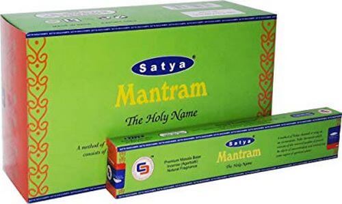 Encens Satya Mantra Boîte de 12 paquets de 15g