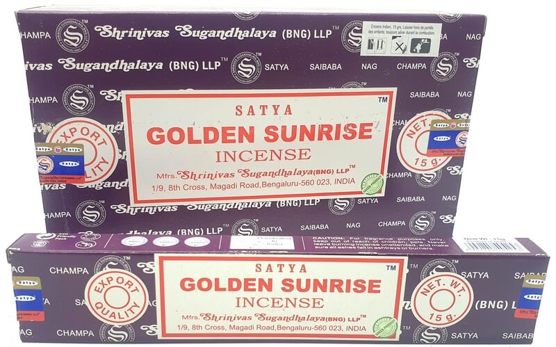 Encens Satya Sunrise Boîte de 12 paquets de 15g