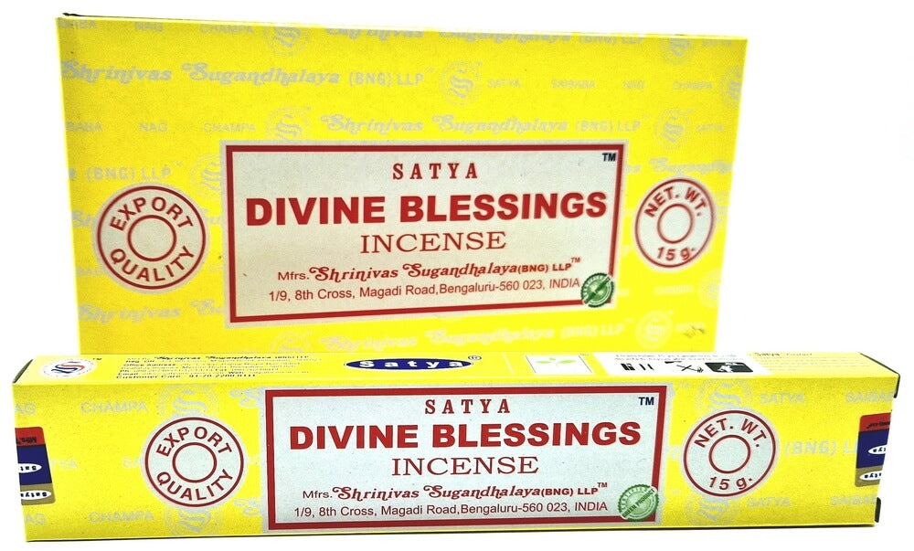 Encens Satya Bénédiction Divine Boîte de 12 paquets de 15g