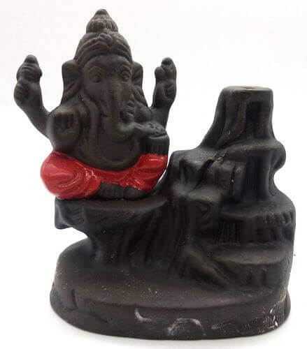 Porte-Encens Backflow Céramique Ganesh 14cm