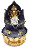 Fontaine Résine Ganesh Lotus Doré 29cm