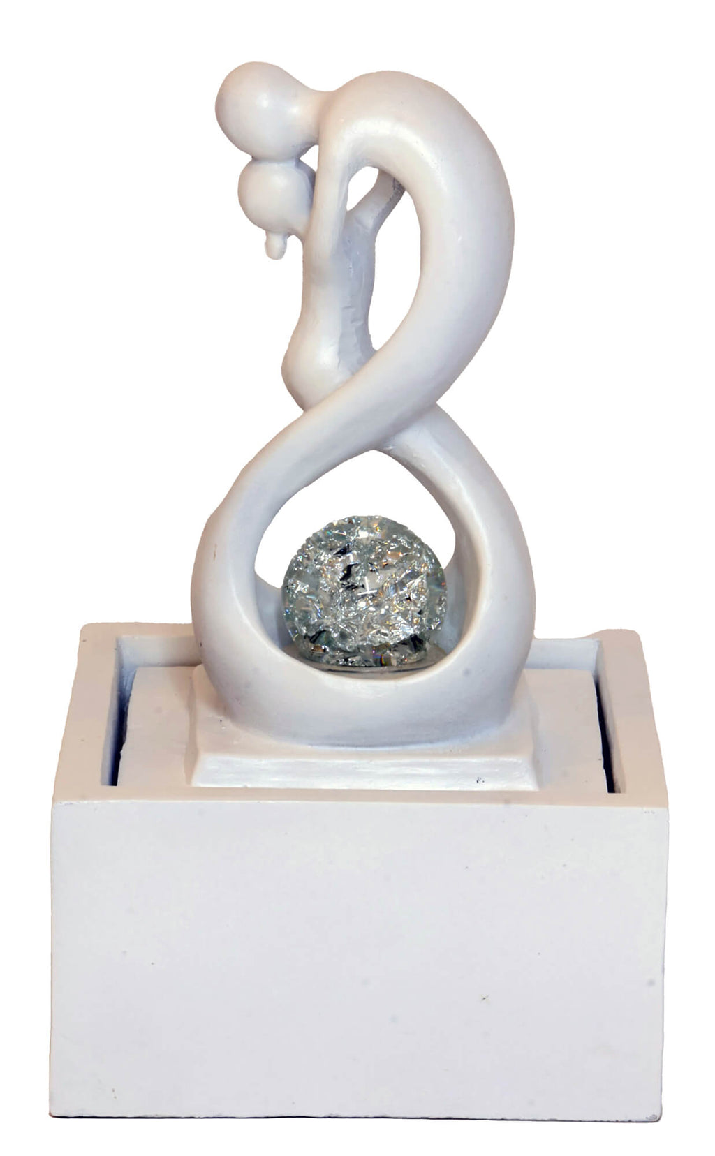 Fontaine Résine Amour Infini Blanc 30cm