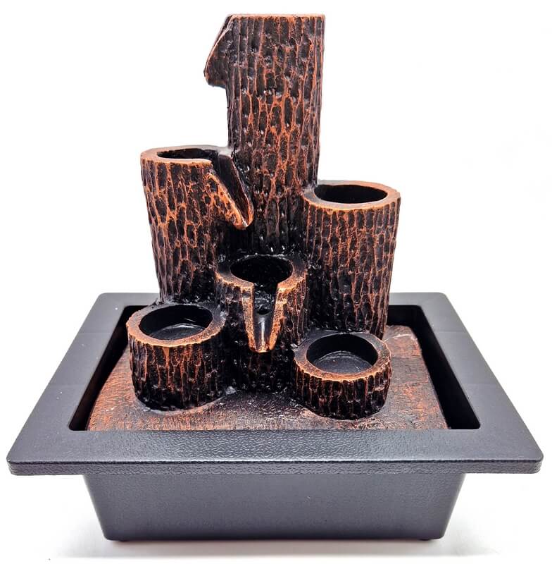 Fontaine Résine Bougeoirs 29cm