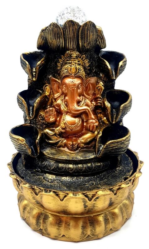 Fontaine Résine Ganesh Double Cascade 30cm