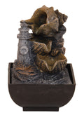 Fontaine Résine Phare & Coquillages 24cm