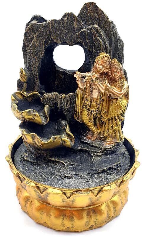 Fontaine Résine Krishna Dorée 29cm