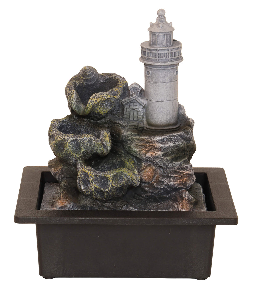 Fontaine Résine Phare Isolé 27cm