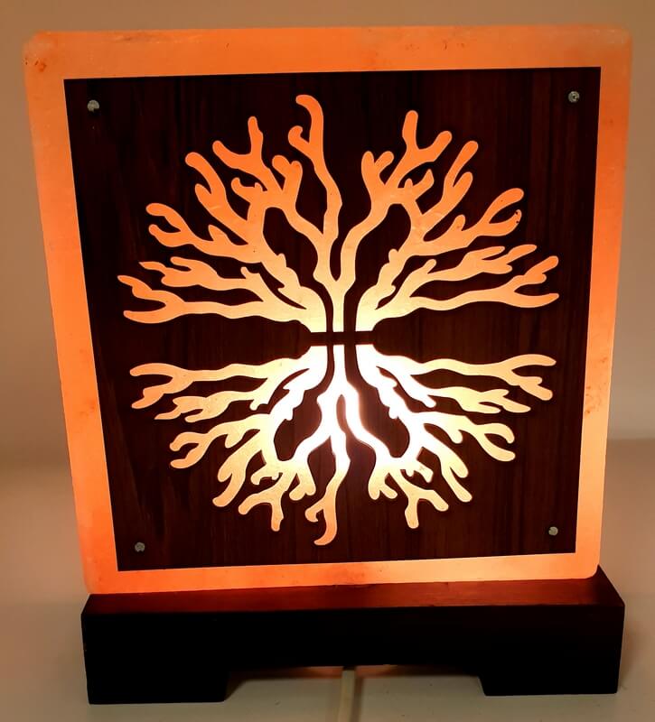 Lampe de Sel Himalaya Double Arbre de Vie