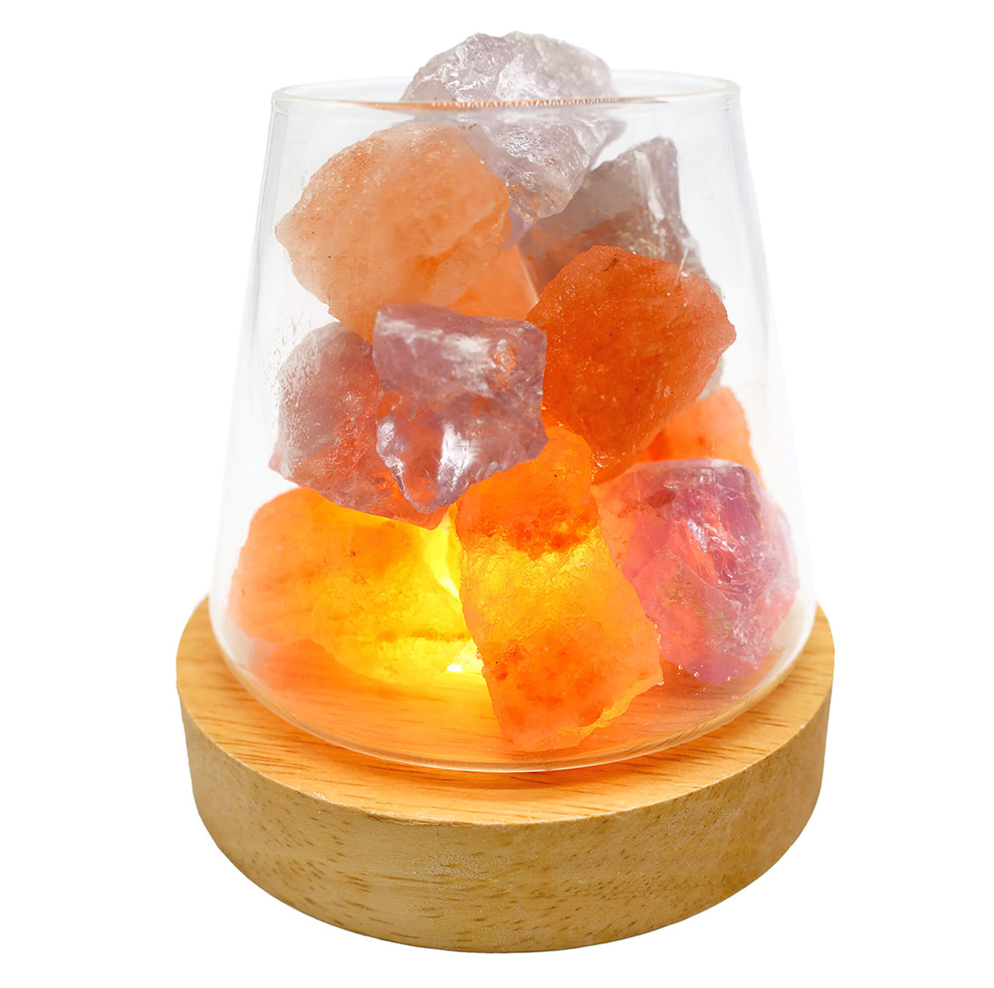 Lampe Diffuseur Sel Himalaya + Améthyste 10cm
