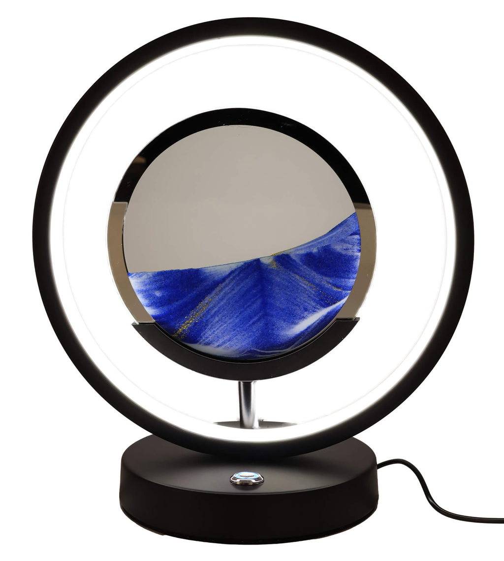 Lampe Sable Tour Design 31cm - Bleu