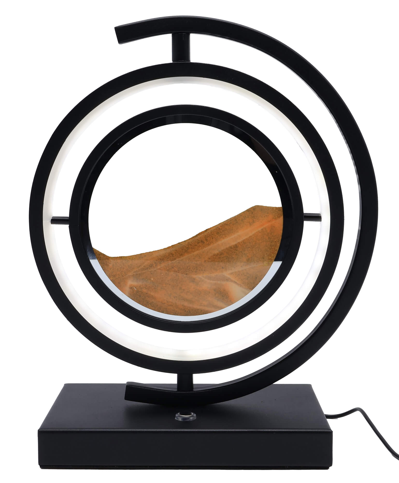 Lampe Sable Tour Design Réversible 33cm - Orange