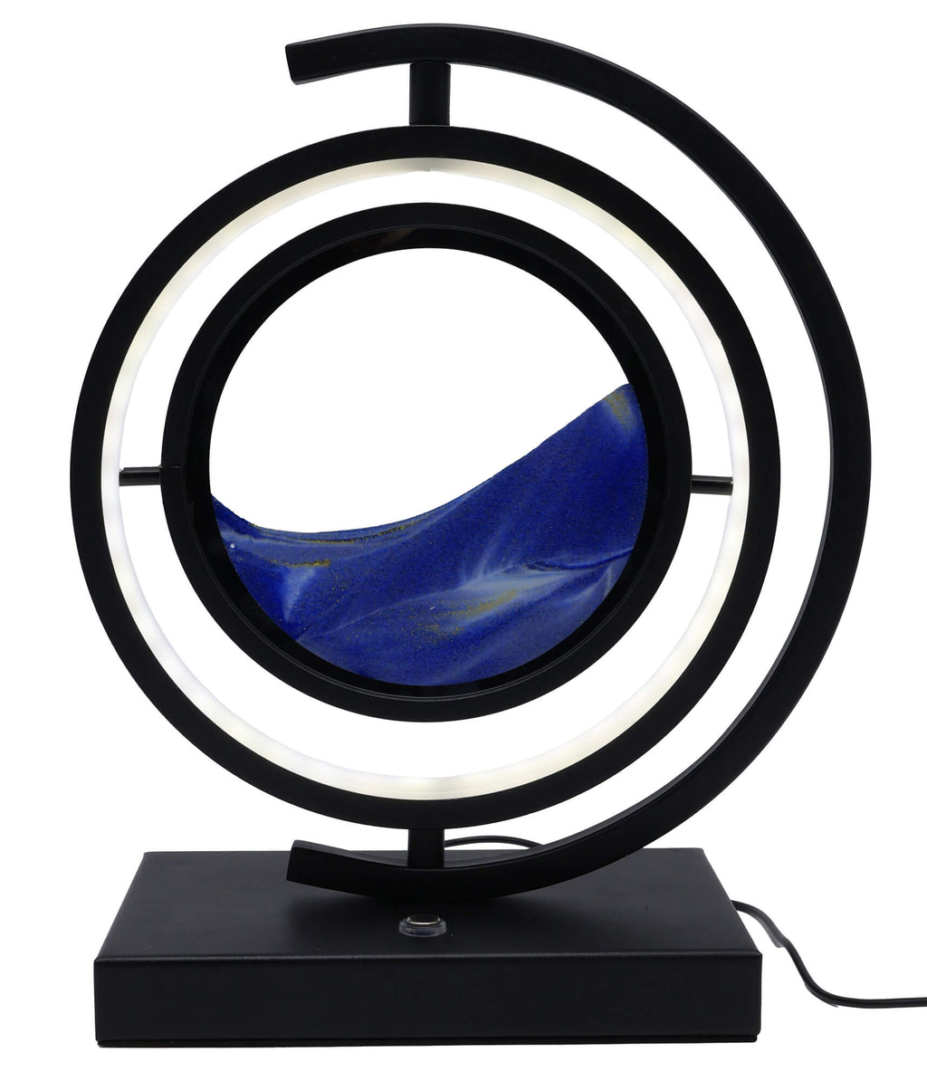 Lampe Sable Tour Design Réversible 33cm - Bleu