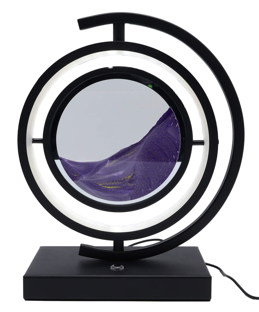 Lampe Sable Tour Design Réversible 33cm - Violet