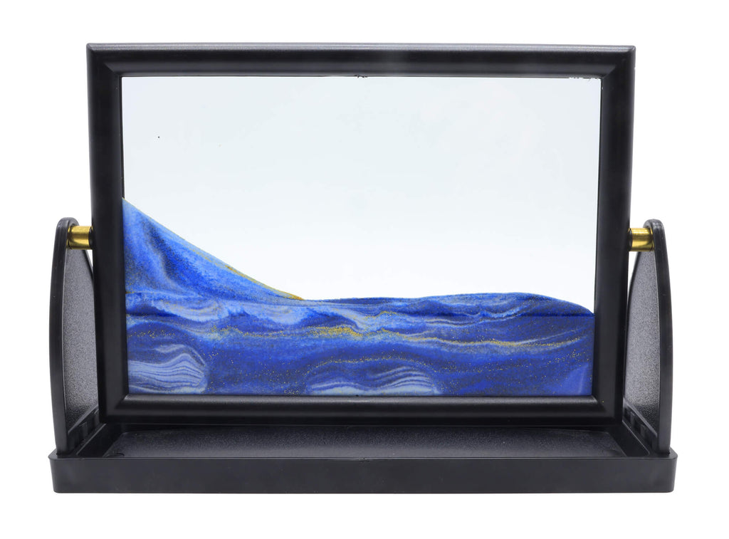 Tableau Sable Mouvant Réversible 26cm - Bleu