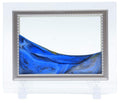 Tableau Sable Mouvant Verre 17cm - Bleu