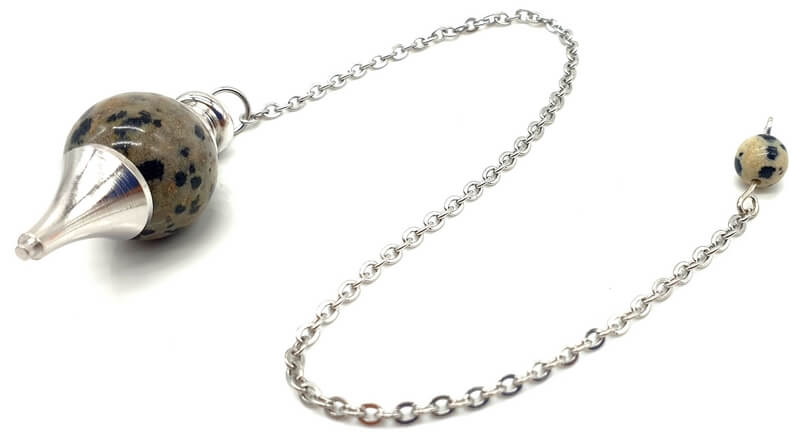 Pendule sphère Jaspe Dalmatien 4cm