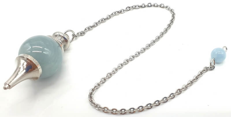 Pendule sphère Aigue Marine 4cm