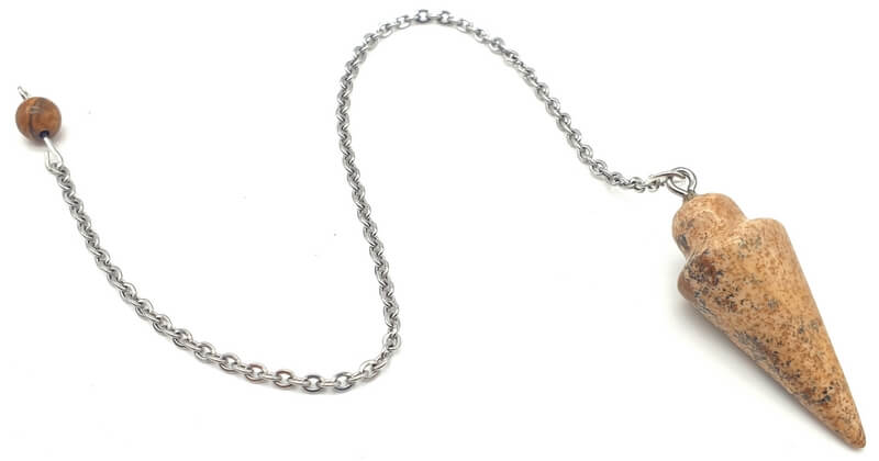 Pendule Goutte Jaspe Paysage 3cm