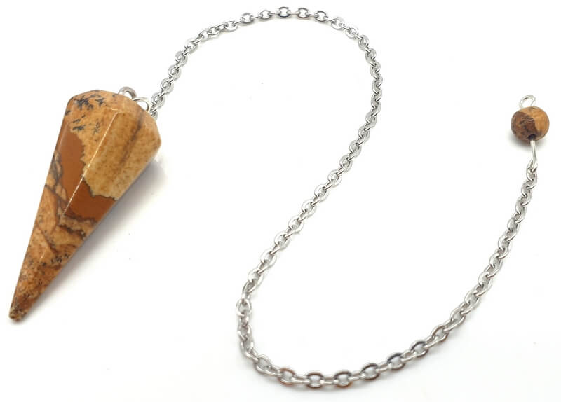 Pendule conique Jaspe Paysage 3.5cm