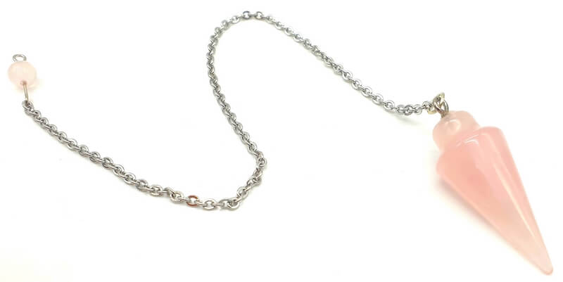 Pendule Goutte Quartz Rose 3cm