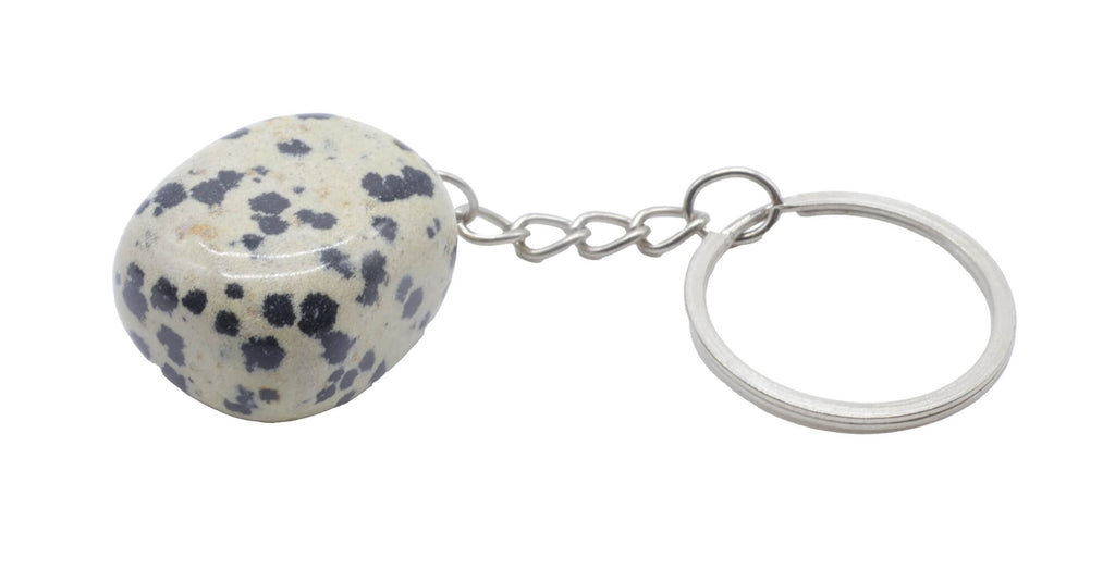 Porte-Clés Jaspe Dalmatien roulé 3cm