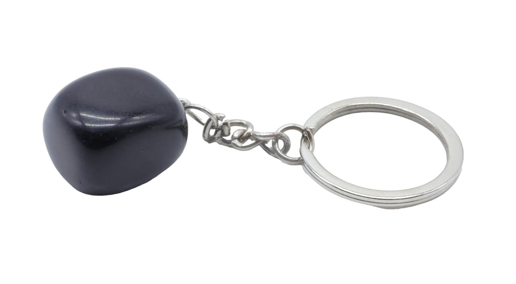 Porte-Clés Obsidienne Noire roulée 3cm