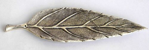 Porte-Encens Métal Feuille - 23cm