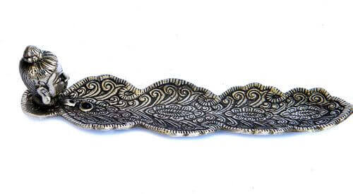 Porte-Encens Métal Bouddha - 21cm