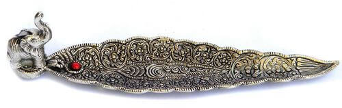 Porte-Encens Métal Eléphant - 21cm