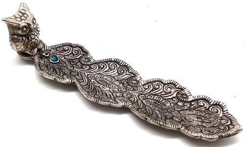 Porte-Encens Métal Hibou - 21cm