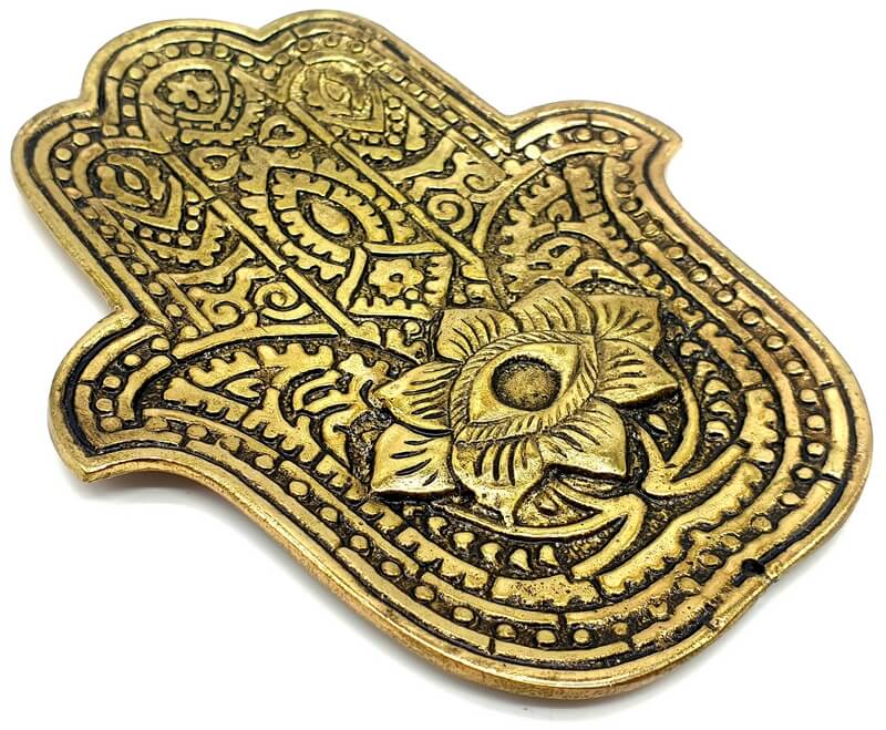 Porte-Encens Métal Main de Fatima - 12cm