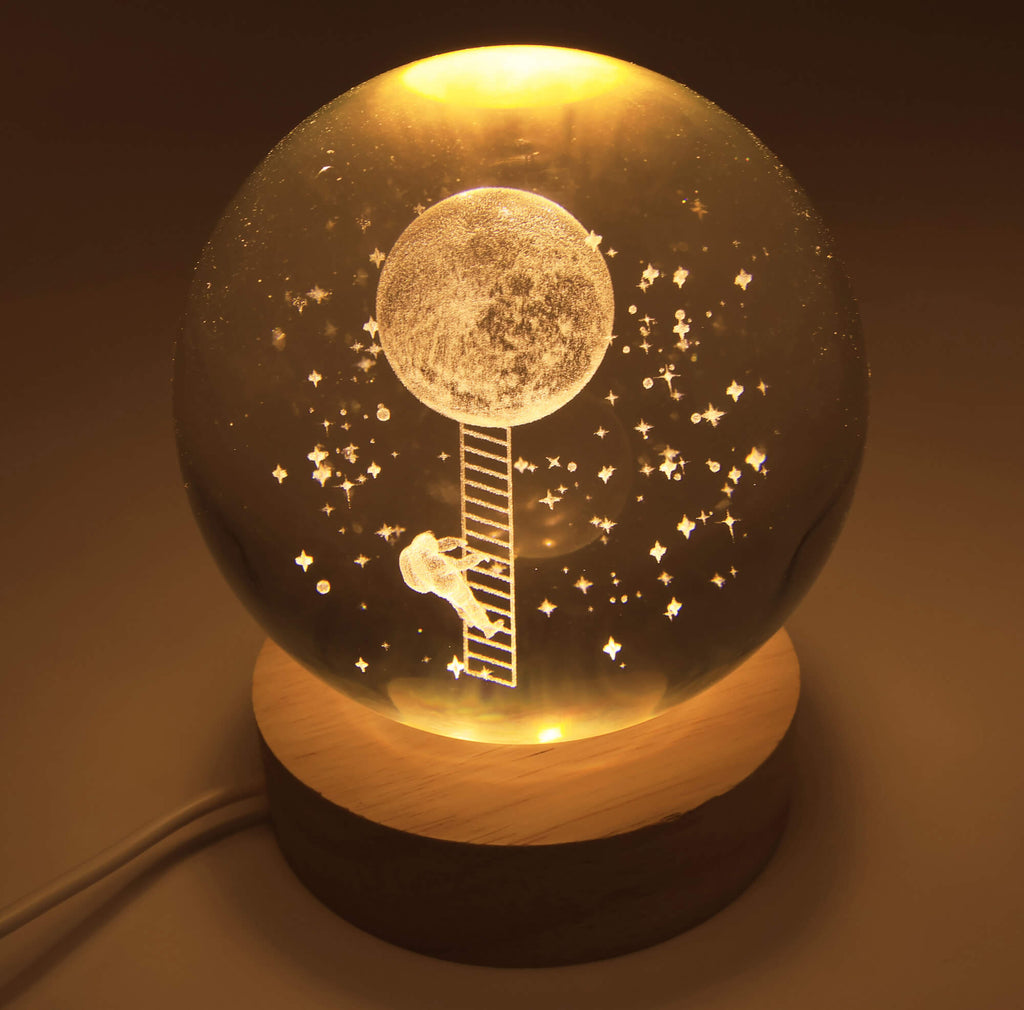 Veilleuse USB Verre Escapade Lunaire 9cm