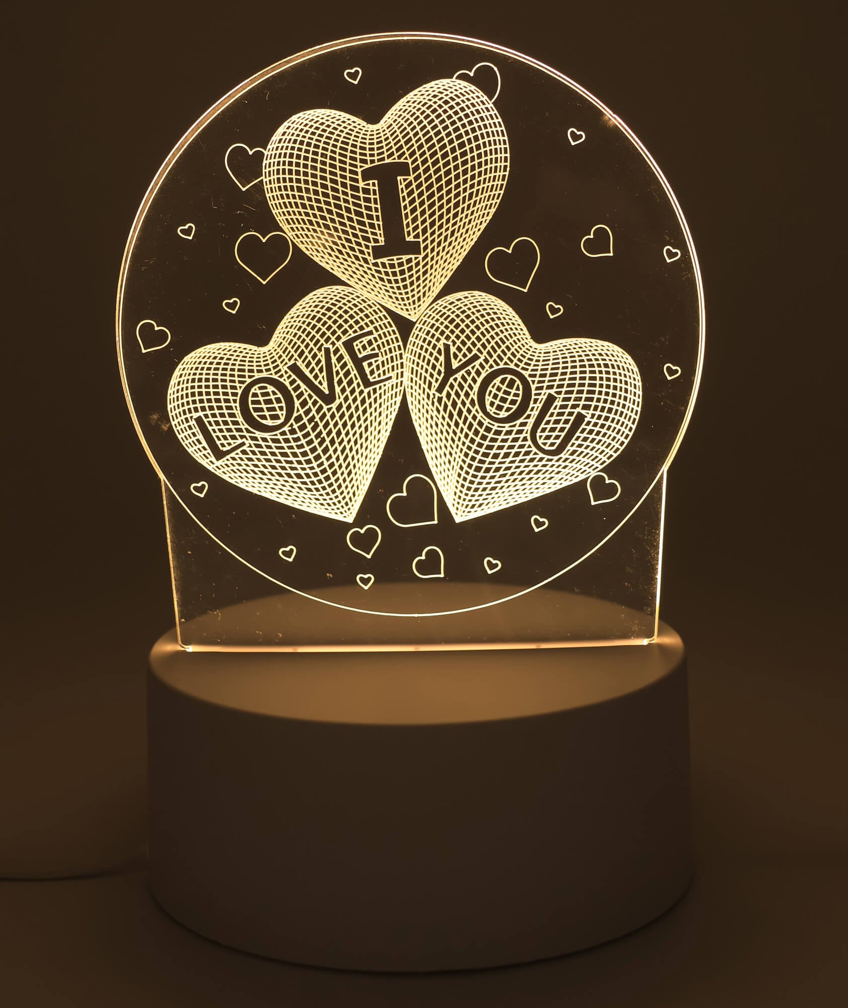 Veilleuse USB Plastique 'I Love You' 12cm