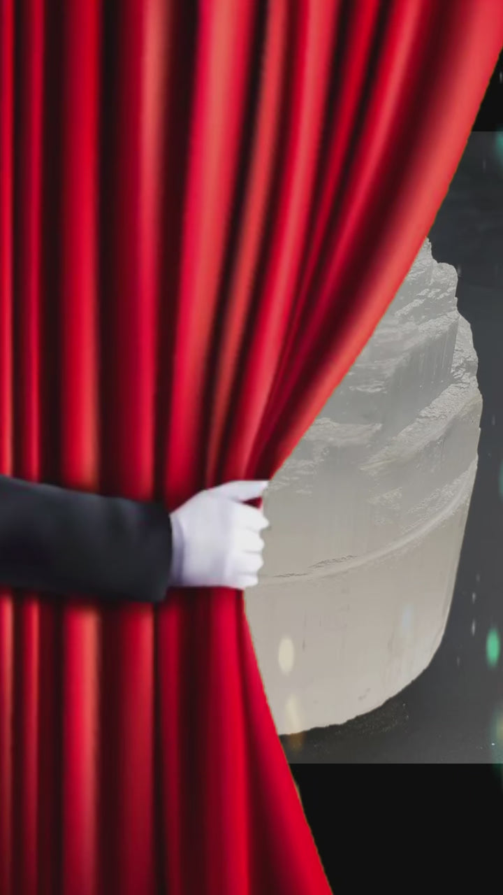 Bougeoir Sélénite Montagne 8cm